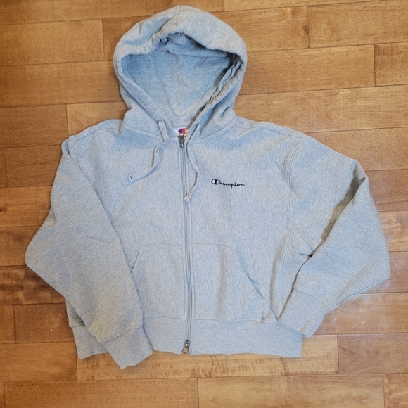 Champion Zip Up Hoodie | Light Gray | Size Small | Fleece Lined | EUC - Picture 5 of 5